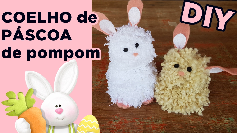 coelho de páscoa pompom