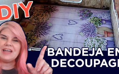 Bandeja em decoupage. Aprenda a fazer passo a passo